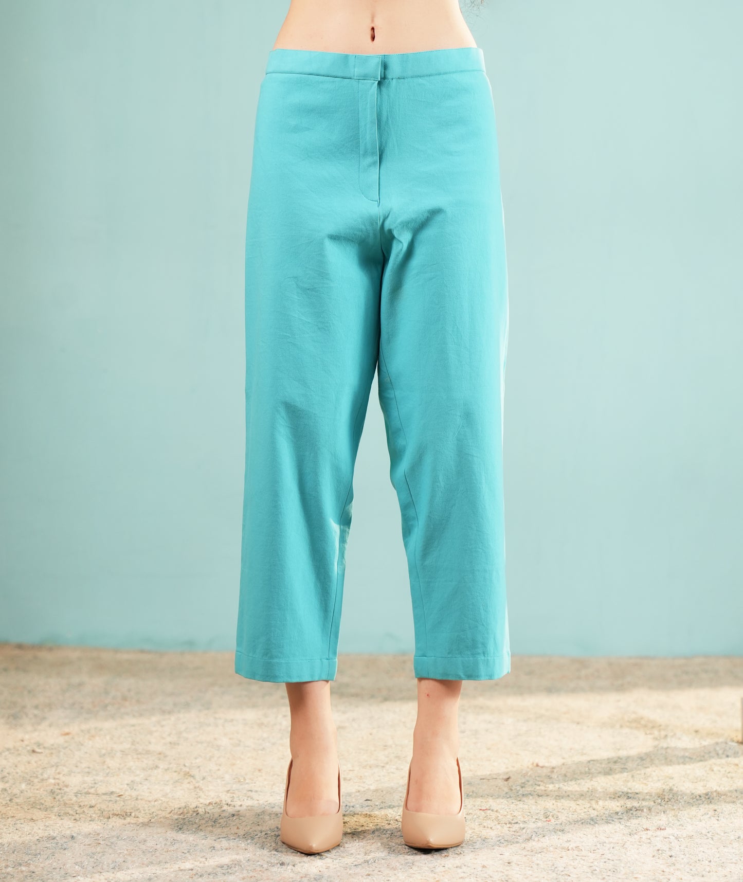 Azure Grid Longline Shirt Co-ord