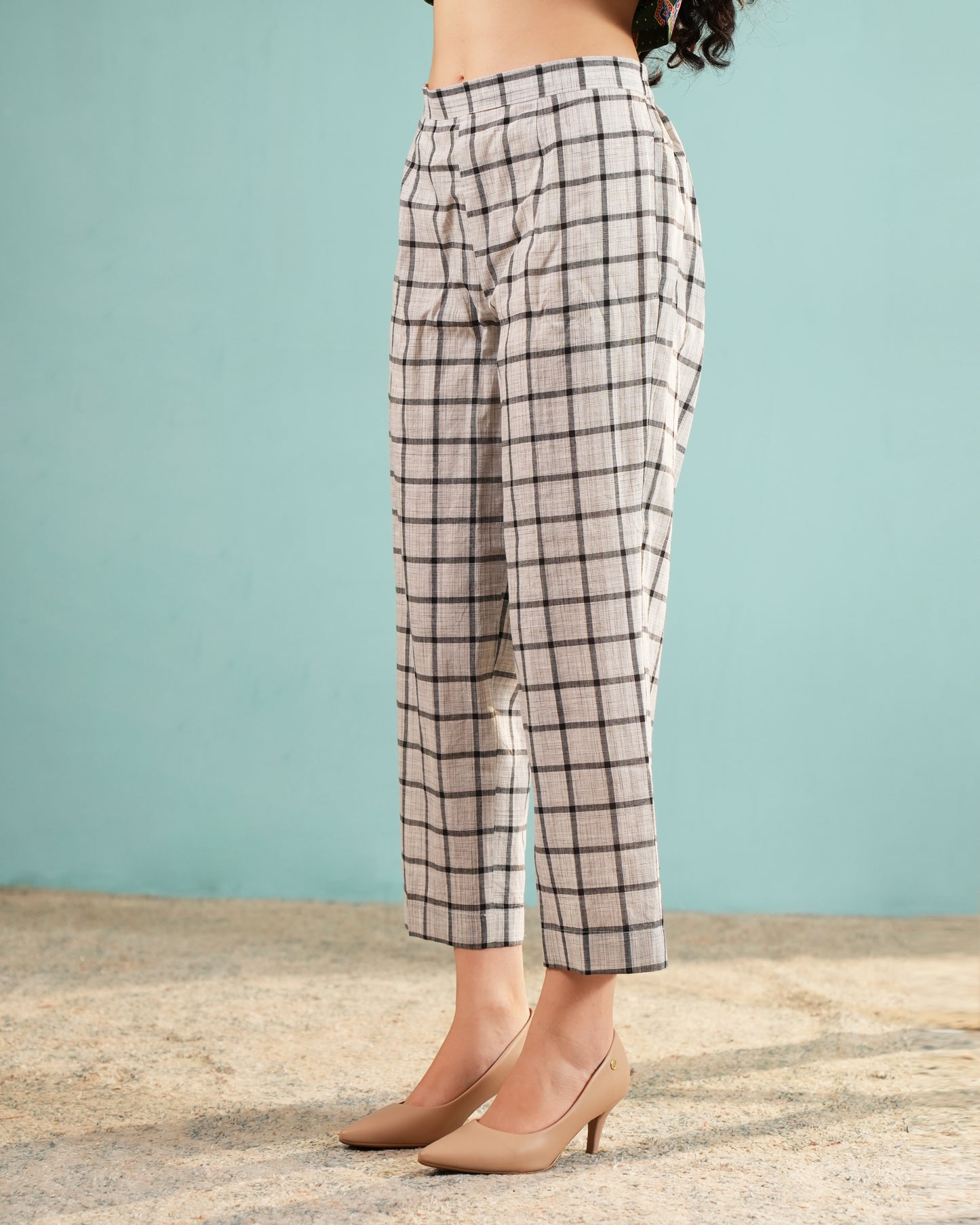 Oatmeal Melange Fusion Kurta Set
