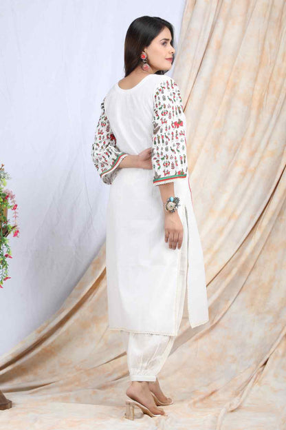 NIKHAAR | Warli printed cotton Kurta