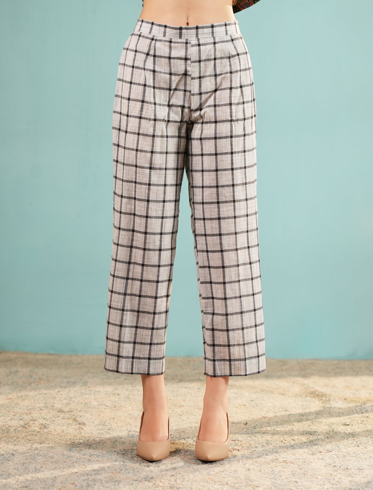 Oatmeal Melange Fusion Kurta Set