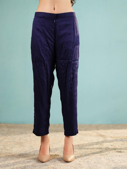 Midnight Indigo Coin-Embellished Angrakha Set