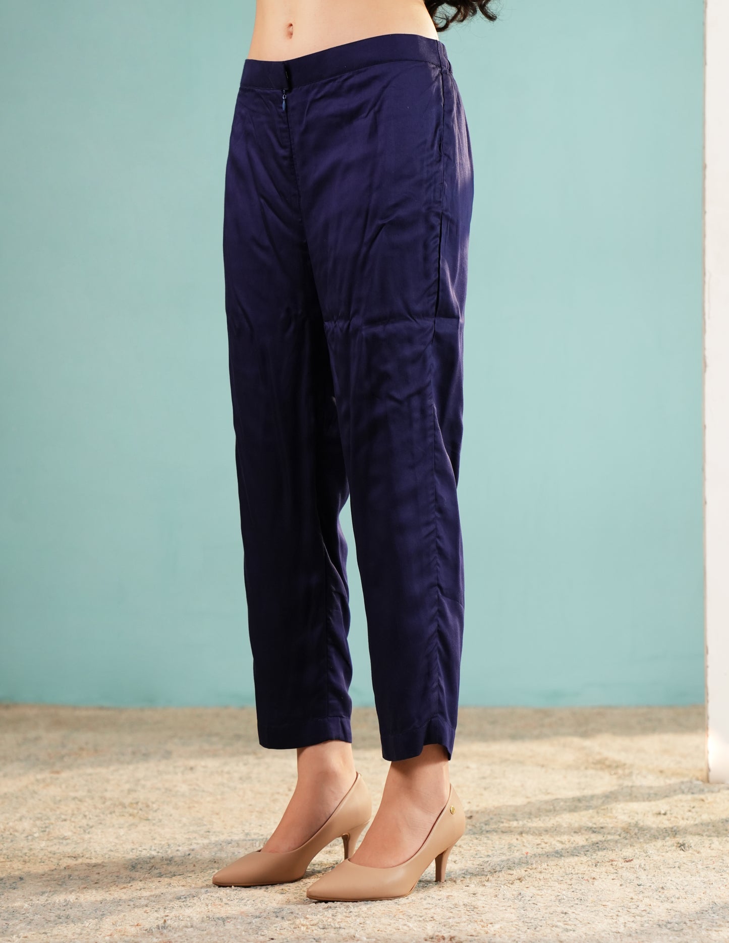 Midnight Indigo Coin-Embellished Angrakha Set