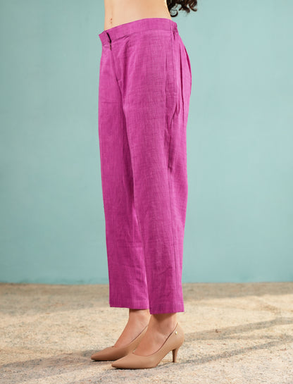 Orchid Slub Textured Tunic Set